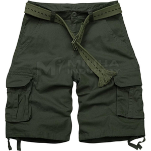 New Design Polyester/Cotton Tactical Shorts Elastic Waist Solid Pattern High Quality Customized Made for Sale - Product Image 1
