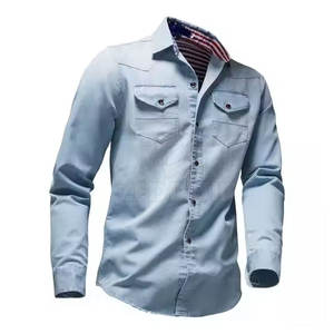 New Style <b>Men's</b> <b>Jeans</b> <b>Shirts</b> 2025 Winter <b>Men's</b> Casual <b>Jeans</b> <b>Shirt</b> <b>for</b> sale Plus Size Cotton - Product Image 1