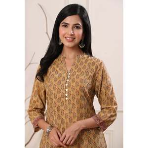 Kurta Chandani Bahar para Mujer, Corte en A, con Estampado Digital - Product Image 1