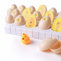 Juguete del Ciclo de Vida del Pollo, Kit Científico de Incubación de Huevos de 21 Días para Niños de 4 a 6 Años con Bandeja de 21 Huevos que se Abren y Modelo de Pollito