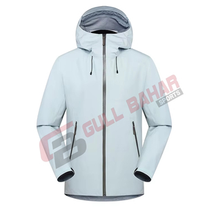 OEM Customized Lightweight Waterproof <b>Zip</b>-<b>up</b> Winter Windbreaker <b>Jacket</b> for Men High Street Stand Hood Embroidered Splicing Front - Product Image 3