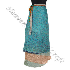 Wholesaler of Unique Vintage Saree Wrap <b>Skirt</b> <b>Boho</b> Stylish Multi Color Summer Wear Comfortable Fashion <b>Boho</b> Hippie Free Size - Product Image 4