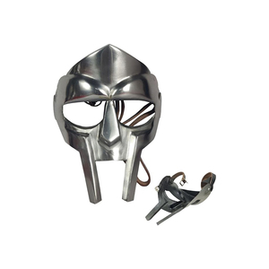 Máscara de Casco de Gladiador Romano |   Máscara Facial de Guerrero Vikingo Medieval, Armadura Plateada, Casco de Cosplay, Disfraz de Halloween, Duradero - Product Image 2