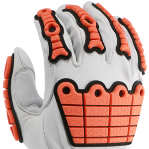 ถุงมือนิรภัยงานช่าง TPR, ถุงมือหนังกันกระแทกกันกระแทกป้องกันการสั่นสะเทือนอุปกรณ์ป้องกันส่วนบุคคล - Product Image 2