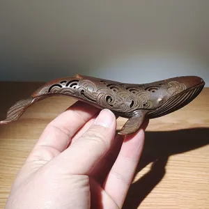 Fish Shaped Brass Religious Incense Burner for <b>Home</b> & Office Natural & Durable <b>Home</b> Decor with Aroma - Product Image 1