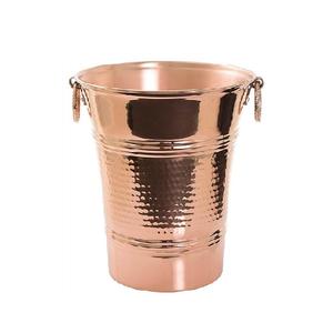 Finition martelée exclusive grandes poignées d'anneau de refroidisseur de vin en cuivre caractéristiques LED vente de fête refroidisseurs de glace de boisson de vin personnalisés - Product Image 4