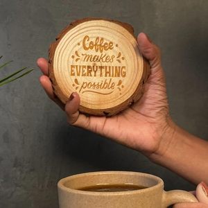 Posavasos Decorativo de Madera con Diseño Artístico, Alta Calidad, Estilo Bohemio, Hecho a Mano, Ecológico, para Mesa de Centro - Product Image 1