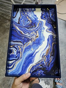 Bandeja de servicio de laca de alta calidad hecha a mano, bandeja rodante personalizable, mantel, decoración de Vietnam, bandeja de almacenamiento para caja de pañuelos - Product Image 5