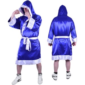 New Design High Quality White <b>Boxing</b> <b>Robe</b> & Jacket with Hoodie / Adults <b>Boxing</b> Gown Set with Custom logo - Product Image 6