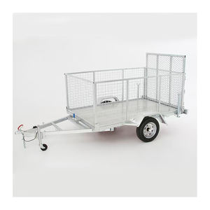 Remolque de jaula asequible con suelo antideslizante de malla soldada resistente y puertas plegables para facilitar las operaciones de carga y descarga - Product Image 6