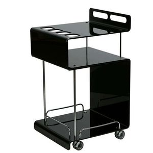 Latest Customize design Curved wooden Slave black finished iron <b>Frame</b> Serving trolley Hot sellinf hotel serving accessories - Product Image 5