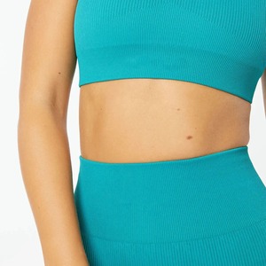 Vêtements de fitness respirants taille moyenne personnalisés pour femmes ensemble de course à pied Yoga Sport Leggings taille élastique ensemble de yoga 2 pièces - Product Image 5