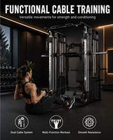 Equipo de Gimnasio Multifuncional con Estructura de Pórtico: Máquina Smith para el Hogar, Marco para Sentadillas y Prensa Horizontal, Equipo Comercial