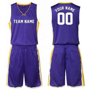 Nouveaux ensembles uniformes de basket-ball pour hommes chemises confortables et sèches respirantes professionnelles uniforme de basket-ball d'été à vendre - Product Image 3