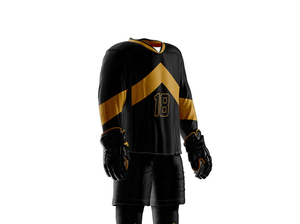 Uniforme de Hockey sobre Hielo Personalizado para Hombre, Sublimado, Antibacterial, de Secado Rápido, Transpirable, de Spandex/Algodón, Cómodo y Popular - Product Image 6