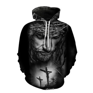 Para hombres 100% sudaderas con capucha cristianas de algodón moda Casual estilo Simple sudaderas con capucha cristianas mejor diseño - Product Image 4