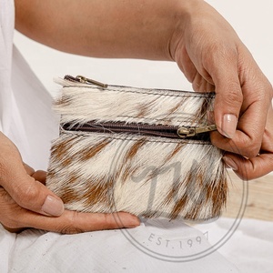 Nouveau Style Fourrure De Vachette En Cuir Tabac Pochette Imprimé Animal Pochette portefeuille pochette - Product Image 3