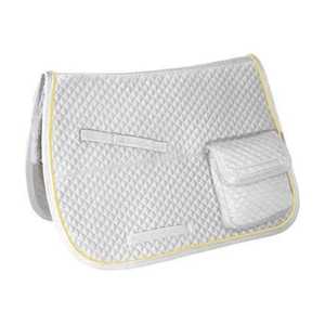 Ensemble de coussinets de selle de cheval soins équins confortables avec doublure en tissu fournitures d'équitation équestre coton mousse satin - Product Image 1