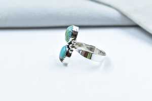 Anillo ajustable hecho a mano de plata de ley turquesa Mojave para mujer - Product Image 2