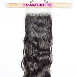 Extensions de cheveux humains vierges vietnamiennes 5*5, sans traitement, cuticules alignées, couleur naturelle noire, pour femmes, double trame à la machine - Product Image 4