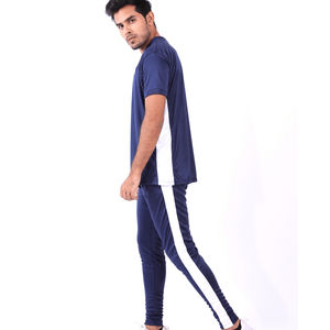 OEM personnalisé 100% coton hommes ensemble de survêtement d'été respirant Jogging costume imprimé grande taille t-shirt pantalon 2 pièces décontracté - Product Image 4