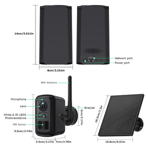Sistema de Cámara de Seguridad Inalámbrica Solar con Centro Doméstico, Cámaras Exteriores de 3MP, Largo Alcance de 500m, Detección de Movimiento PIR, Visión Nocturna en Color - Product Image 6
