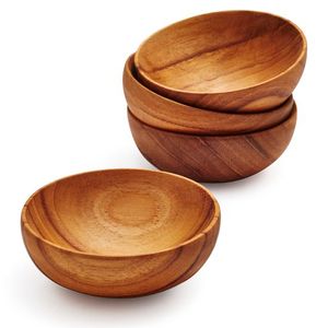 Cuencos de madera Premium de estilo rústico hechos de materiales sostenibles perfectos para ensaladas de frutas y uso decorativo - Product Image 6