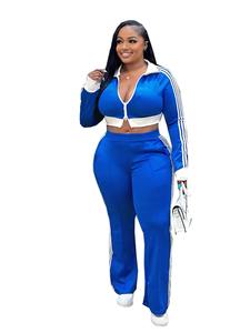 Haut court et pantalon de survêtement pour femmes personnalisés ensemble de vêtements de ville surdimensionnés vente en gros vêtements de sport décontractés fabricant d'usine OEM - Product Image 6