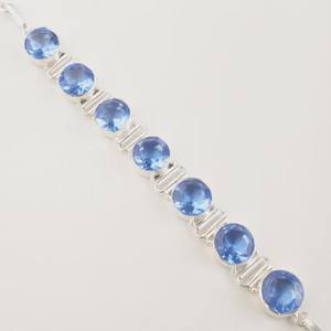 Tanzanite Tennis Glow 925 Sterling <b>Silver</b> Gold Plated Luxury Charm Bracelet GIA Certified December Birthstone Gift for <b>Women</b> - Product Image 1