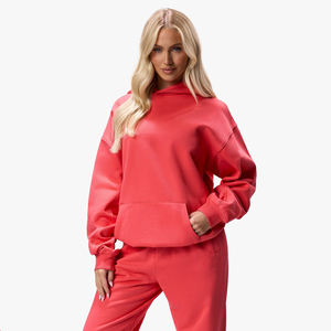 Sudadera de gran tamaño con estampado de abullonado personalizado 2024, sudaderas con capucha de algodón pesado, chándales para mujer, conjunto de invierno de talla grande para adultos - Product Image 2