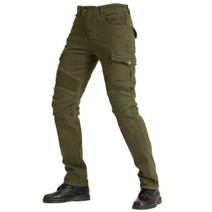Pantalones vaqueros protectores para motocicleta con armadura extraíble, transpirables y de secado rápido, con múltiples bolsillos para la comodidad de conducción de los hombres - Product Image 5