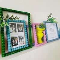 HUSSAIN CRAFTS HCWD-325 El Yapımı Bambu Çevre Dostu Masaüstü Fotoğraf Çerçevesi Özelleştirilmiş Reçine Tasarım 6 Renkli UV Baskı Premium
