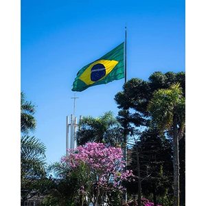 Banderas de EE. UU. TOP FLAGSINC, Bandera de Brasil 3x5 pies, Estrellas Bordadas, Rayas Cosidas, Banderas Resistentes para Exteriores con Dos Ojales de Latón Grueso, 350g - Product Image 1