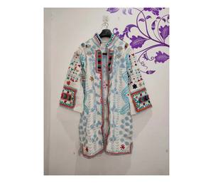 Abrigo Suzani de algodón indio bordado hecho a mano para mujer elegante chaqueta bordada estilo Kimono de verano para primavera - Product Image 1