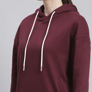 Uso al aire libre cómodo pulóver mujeres sudaderas con capucha estilo cordón polar transpirable mujeres sudaderas con capucha logotipo personalizado precio razonable - Product Image 6