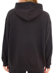 Sweat à capuche uni noir streetwear pour femme – Qualité supérieure, respirant, coupe oversize, logo personnalisé pour l'hiver et l'extérieur - Product Image 2