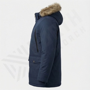 Veste parka d'hiver chaude pour hommes, grande taille, nouveau design, mode, manteau thermique personnalisé, lourd, isolé, coupe-vent, vêtements d'extérieur - Product Image 3