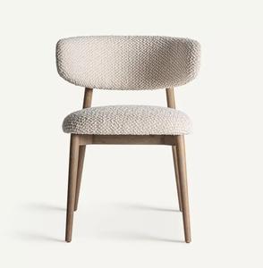 Chaise de salle à manger en teck massif avec rembourrage doux, mobilier contractuel pour l'hôtellerie, les restaurants et les cafés - Product Image 2