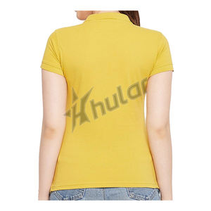 Polos ajustados de algodón con logotipo bordado para mujer - Product Image 6