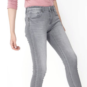 Cintura alta Color sólido Elástico Nuevo estilo Transpirable Mujer jeans Slim Fit Jeans Lápiz pantalones Skinny Denim Jeans - Product Image 5