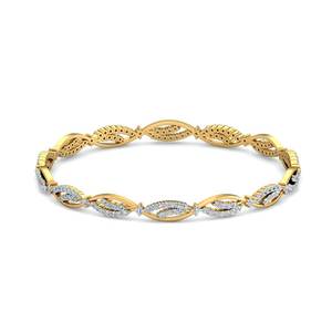 AJRETAIL 1.75ct Leaf Whisper Brazalete de diamantes naturales en oro amarillo-Color HI, 2017 - Product Image 4