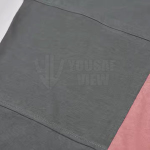 Pantalon de survêtement gris et rose pour homme avec empiècements latéraux, taille élastique, cordon de serrage, décontracté, respirant, poids moyen - Product Image 5