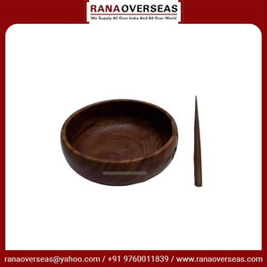 Dernier produit tout nouveau grand bol en fil de bois rond fabriqué à la main avec des aiguilles à tricoter pour le tricot et le crochet - Product Image 4