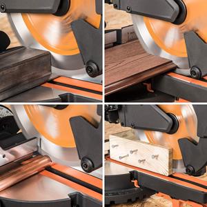 Sierra Ingletadora Eléctrica RAGE3 de 10 Pulgadas con Hoja de Corte Multimaterial para Trabajos de Bricolaje en Madera, Certificada GS - Product Image 1