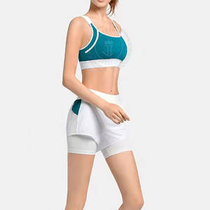 Camisetas sin mangas deportivas para mujer, elegantes y de gran venta, transpirables, de secado rápido, informales, cortas, de algodón y poliéster, con logo frontal, para fitness y gimnasio. - Product Image 6