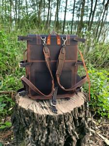 Mochila de diseñador de lujo con logotipo personalizado, mochilas deportivas informales impermeables para hombres, nueva mochila de cuero personalizada con logotipo de 2017 - Product Image 2