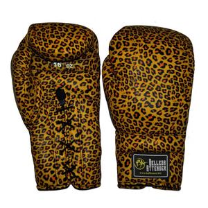 Guantes de boxeo de cuero con estampado personalizado rosa para mujer para entrenamiento de fuerza para Muay Thai y Sanda Fighting - Product Image 1