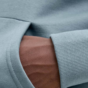 Streetwear <b>Thick</b> <b>Fleece</b> Drop Shoulder Plain Blank Custom Men Hoodies Plain Unisex Drop Shoulder Oversize Pullover Knitted Hoodie - Product Image 2