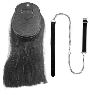 Sporrans de pelo largo personalizado escocés Cameron Highland pelo de caballo largo Sporran Tussle Hair Sporrans - Product Image 2