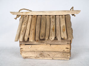 Nichoir à oiseaux en bois flotté fait main de haute qualité, décoration de jardin de qualité supérieure, décoration suspendue, motif solide - Product Image 5